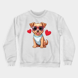 Valentine Puppy Crewneck Sweatshirt